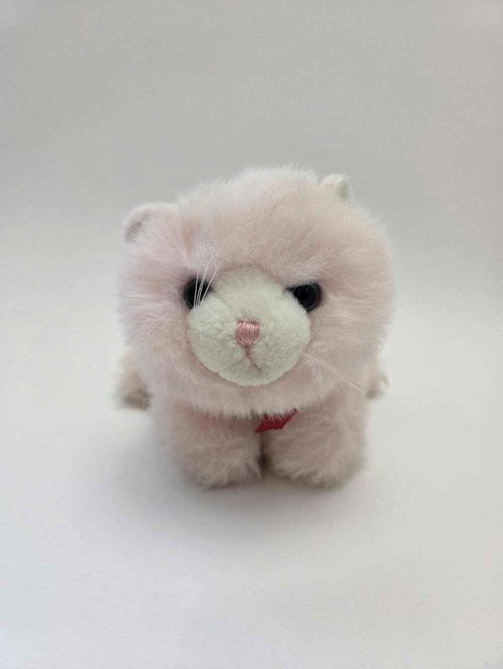 1980s Gund White Cat Plush with Rattle, Vintage Collectible! (9 inch)